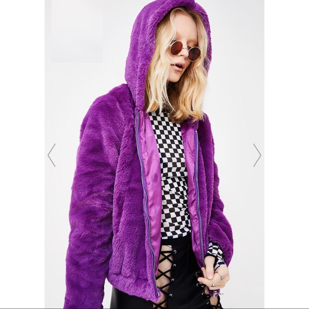 DOLLSKILL VIOLET ETERNAL SUNSHINE FURRY HOODIE